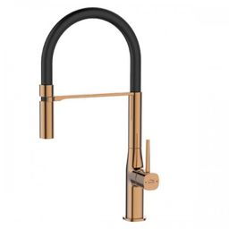 Bateria zlewozmywakowa 45,8 cm stojąca CZARNA / RÓŻOWE