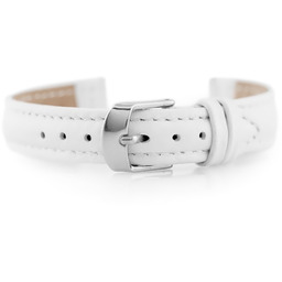 Pasek skórzany do zegarka W71 - biały -