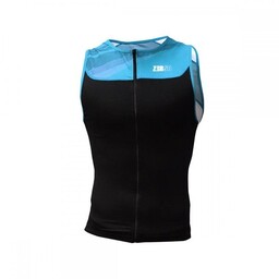ZEROD Koszulka triathlonowa START TRISINGLET czarno-błękitna