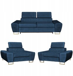 Zestaw mebli wypoczynkowych salon Bosso Sofa 2os fotele