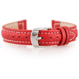 Pasek skórzany do zegarka W71 - czerwony -