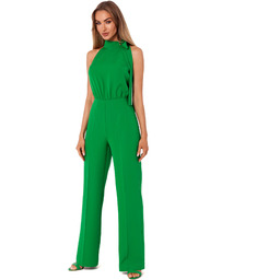 Elegancki Kombinezon z Dekoltem Holter - Zielony