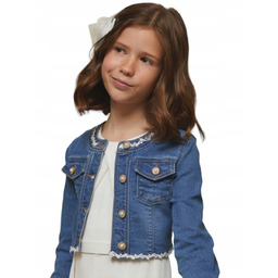 Kurtka Abel&Lula 5369 wdzianko jeans zdobiona niebieska r.116