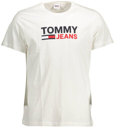 T-SHIRT MĘSKI Z KRÓTKIM RĘKAWEM TOMMY HILFIGER BIAŁY