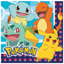Serwetki urodzinowe Pokemon - 33 cm - 16