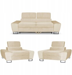 Zestaw mebli wypoczynkowych salonu Bosso Sofa 2os fotele