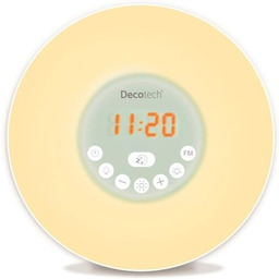 Lexibook Decotech Kolorowy Budzik Wschód Słońca, Światło Budzenia,