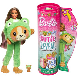 Barbie Cutie Reveal Lalka Piesek-Żaba Seria Kostiumy Zwierzaczki