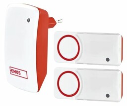EMOS Dzwonek bezprzewodowy P5750.2T Czerwony