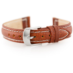 Pasek skórzany do zegarka W71 - brązowy -