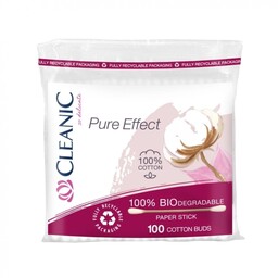 Cleanic Patyczki higieniczne Pure Effect -100% biodegradowalne 1op.-100szt