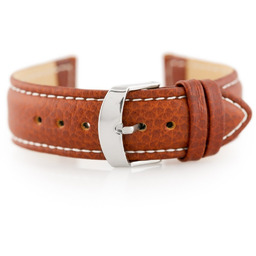 Pasek skórzany do zegarka W71 - brązowy -