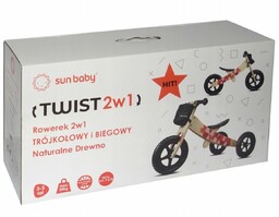 Drewniany rowerek biegowy 2w1 Twist