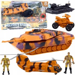 Duży Zestaw Militarny Helikopter Czołg Quad Ponton Wojsko