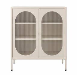Bloomingville SALVO Komoda z Przeszkleniami / Beżowa