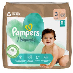 Pampers Harmonie Pieluszki rozmiar 3 Midi 6-10kg, 28szt.