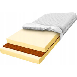 Materac 110x200 piankowy dziecięcy naturalny kokos usztywniający 11cm