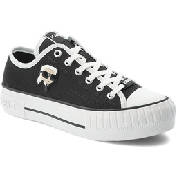 Karl Lagerfeld Czarne Trampki Buty Sportowe Premium