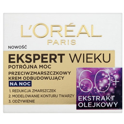 Loreal Ekspert Wieku 60+ Krem odbudowujący na noc