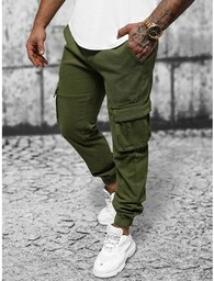 Spodnie męskie chino joggery zielone OZONEE NB/MP0105MVZ