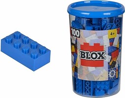 Simba 104118906 - Blox, 100 niebieskich klocków