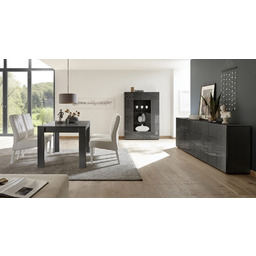 Stół do jadalni antracyt połysk 180 x 90