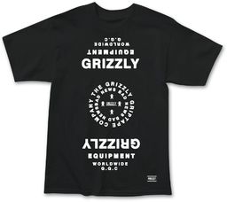 t-shirt męski GRIZZLY MIRRORED TEE Black