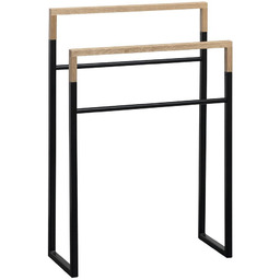 SKA Wieszak na ręcznik, 550x800x200mm, czarny mat/dąb SKA308