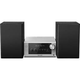 PANASONIC Wieża SC-PM704EG-S Srebrna, Odtw.CD/-R/-RW, Bluetooth, Tuner FM/DAB+,