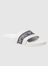 EMPORIO ARMANI Białe klapki męskie, Rozmiar 40