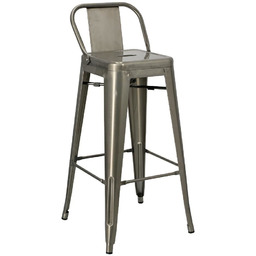 Hoker paris back short 75cm metaliczny insp. tolix