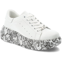 Filippo Sneakersy damskie, cholewka skóra naturalna licowa perforowana