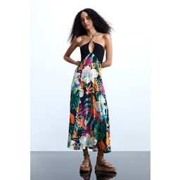 Długa tropikalna sukienka