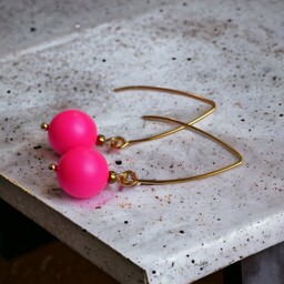 Pakamera Swarovski neon pearls : neon pink