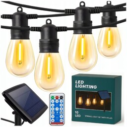 Girlanda Solarna Ogrodowa Lampki Solarne 10 Led Pilot