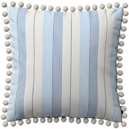 Poszewka Wera na poduszkę, niebieskie pasy, 45 x