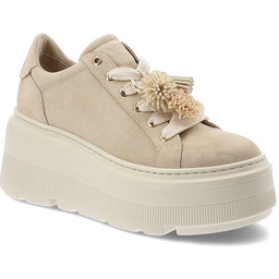 Chebello Sneakersy damskie, ze skóry naturalnej na wysokiej