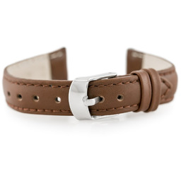 Pasek skórzany do zegarka W83 - ciemny brąz