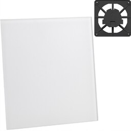 Kratka Wentylacyjna Grafit 15x15 Panel Szklany Biały Mat