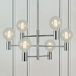 Markslöjd Lampa wisząca Capital, chrom, 6-punktowa