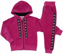 Dres Welurowy dla dziewczynki kolor Amarantowy bluza