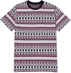 t-shirt męski HUF (PLAYBOY) STRIPE KNIT TOP Burgundy