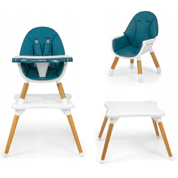 Krzesełko do karmienia 2w1 drewniane taca stolik Malmo