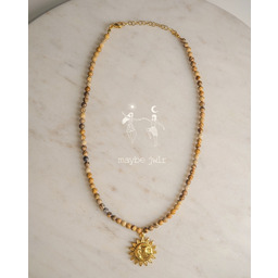 Pakamera Naszyjnik w kolorach ziemi ze słoneczkiem