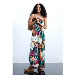 Kombinezon w tropikalny wzór