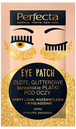 PERFECTA Eye Patch Złote glitterowe koreańskie płatki pod
