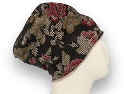 Czapka damska Beanie włoska cienka smerfetka bawełna czarna