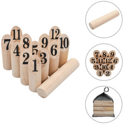 Kubb numeryczny, gra plenerowa, VidaXL