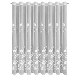 Eurofirany Firana 350x250 Sandi biała kwiaty gotowa