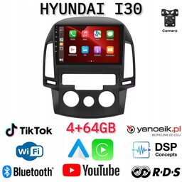 Radio Android Nawigacja Hyundai I30 (4+64GB) Carplay/android Auto